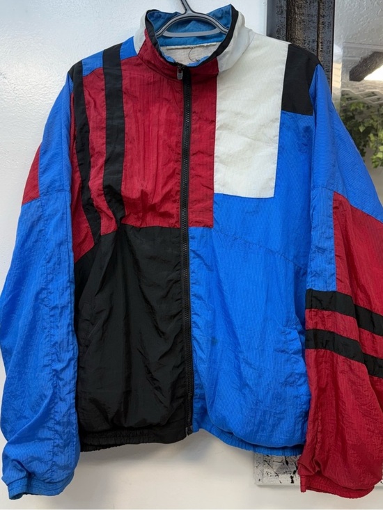 Vintage Other - Vintage Colorblock Windbreaker Jacket - Blue Red Black White